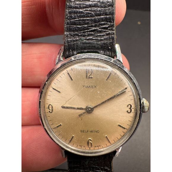 Vintage Timex Marlin Men\'s Watch Self Winding Analog 4014-3164 Silver Tone 33mm main image 12